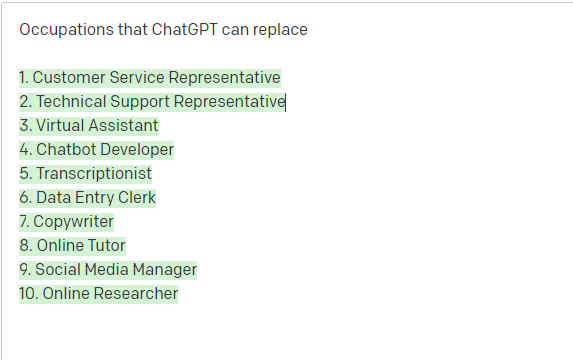 ChatGPT可以取代的職業(yè)有哪些？